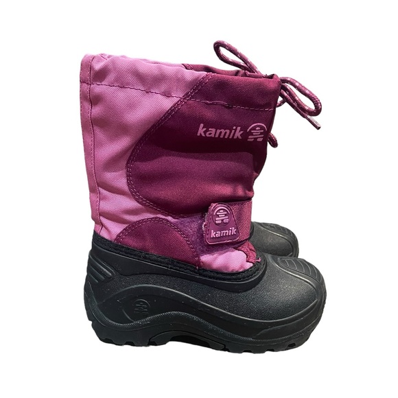 Kamik Magenta Pink Rubber Sole Canvas Snow/ Winter Boots - Picture 3 of 5
